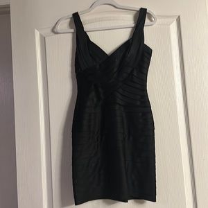 BCBG formal black mini dress